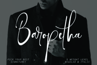 Baropetha Family: A Stylish Script Font for Web Design