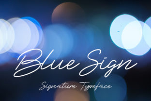 Blue Sign Font: A Fresh Brush Typeface for Makers