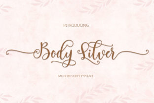 Body Silver Font: Modern Script for Handmade Products
