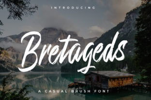 Bretageds Font: A Rough Brush Script for Makers