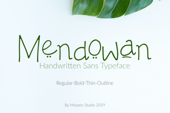 Mendowan Family Font: Handwritten Charm for Brands