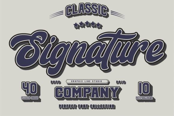 Signature Trio Font: Vintage Charm for Makers